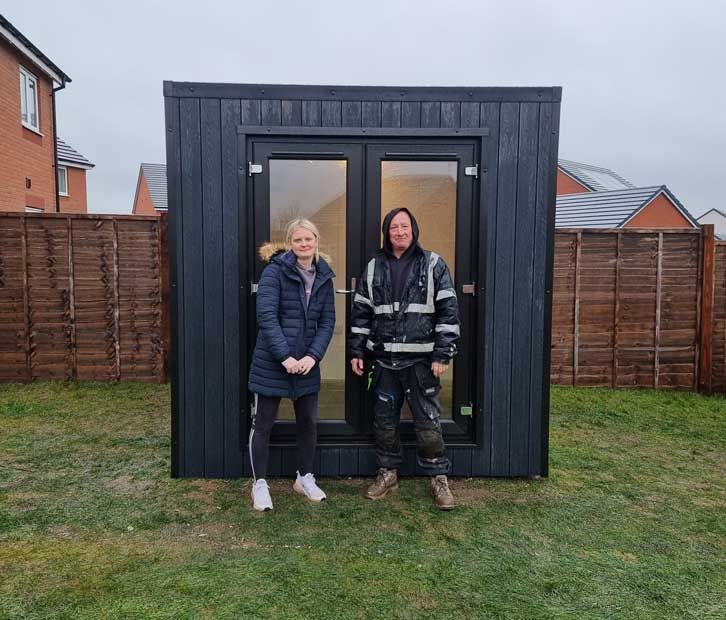 Garden Room Home Office in Nuneaton, Warwickshire With Customer
