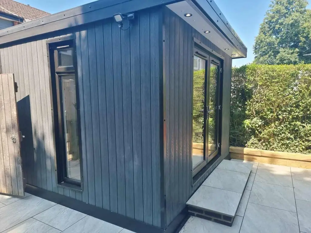 garden room bebington exterior composite cladding patio