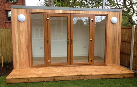 modular garden room wirral timber cladding